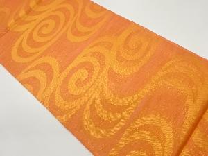 紗 流水模様織出し全通袋帯